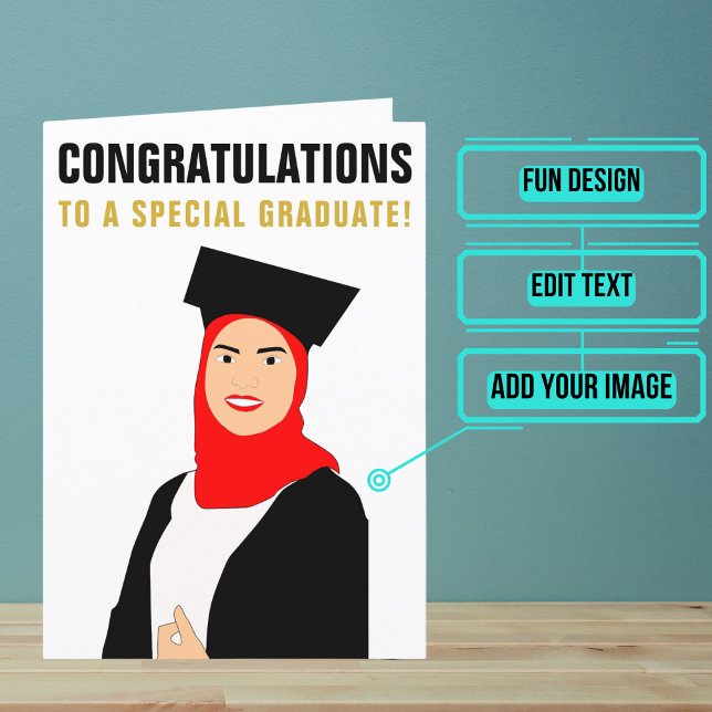 Tarjeta de graduación Hajibi (Enjoy this unique design.)