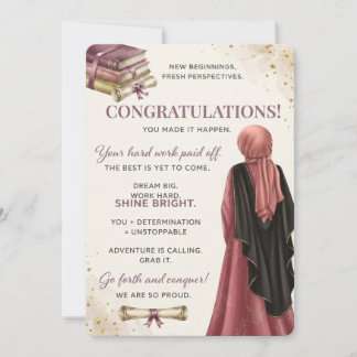 Tarjeta de graduación hermosa | Tarjeta de graduac