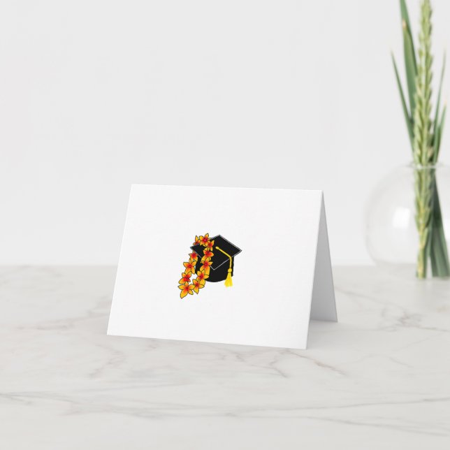 Tarjeta de graduación Lei de Flor (Anverso)