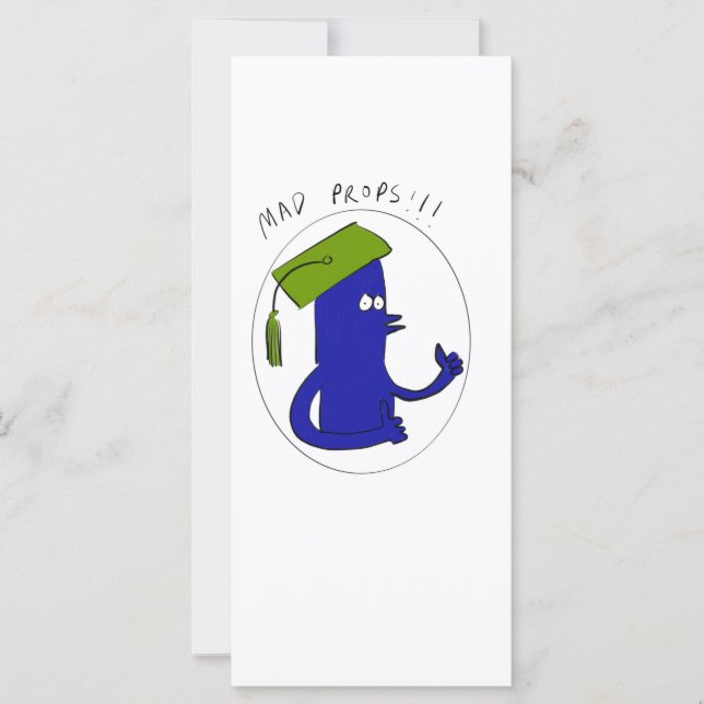 Tarjeta de Graduación Mad Props (Anverso)