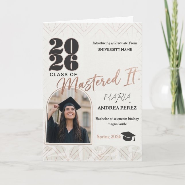 tarjeta de graduación moderna 2026 (Anverso)