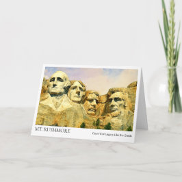 Tarjeta de graduación Mount Rushmore - Cita de nom