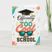 Tarjeta de Graduación Oficialmente Demasiado Genia