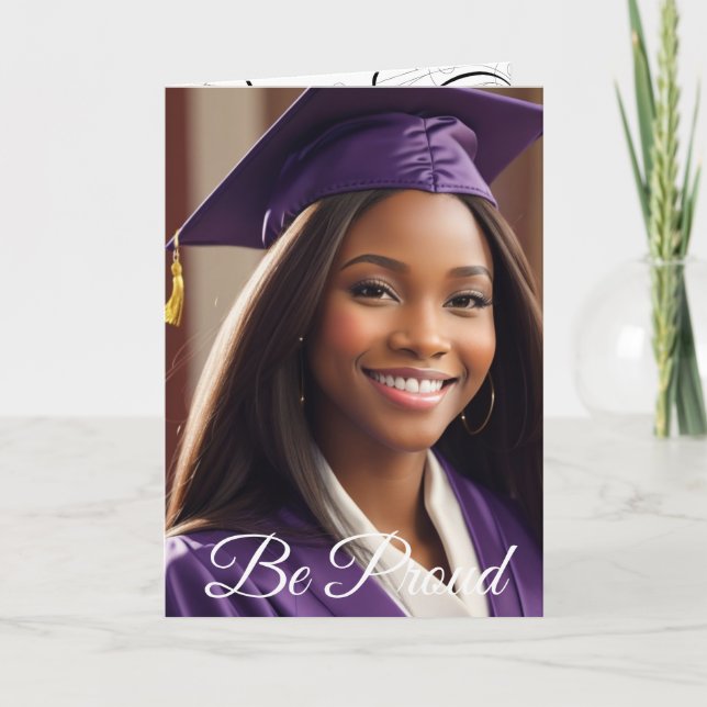 Tarjeta de graduación Orgullosa (5) Tarjeta de vac (Anverso)