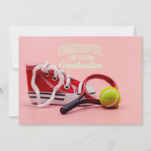 Tarjeta de graduación para jugador de tenis