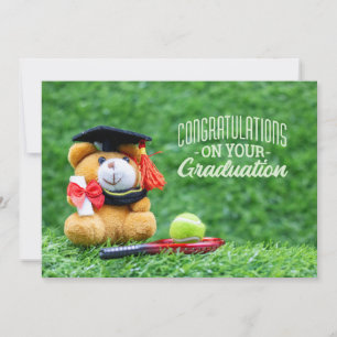 Tarjeta de graduación para jugador de tenis