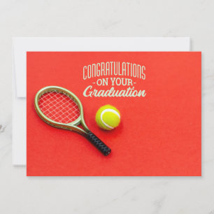 Tarjeta de graduación para jugador de tenis