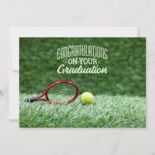 Tarjeta de graduación para jugador de tenis