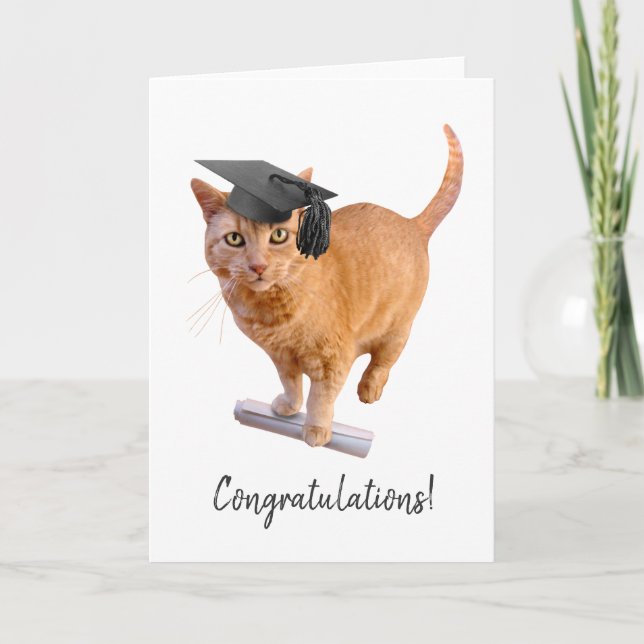 Tarjeta de graduación para naranja (Anverso)