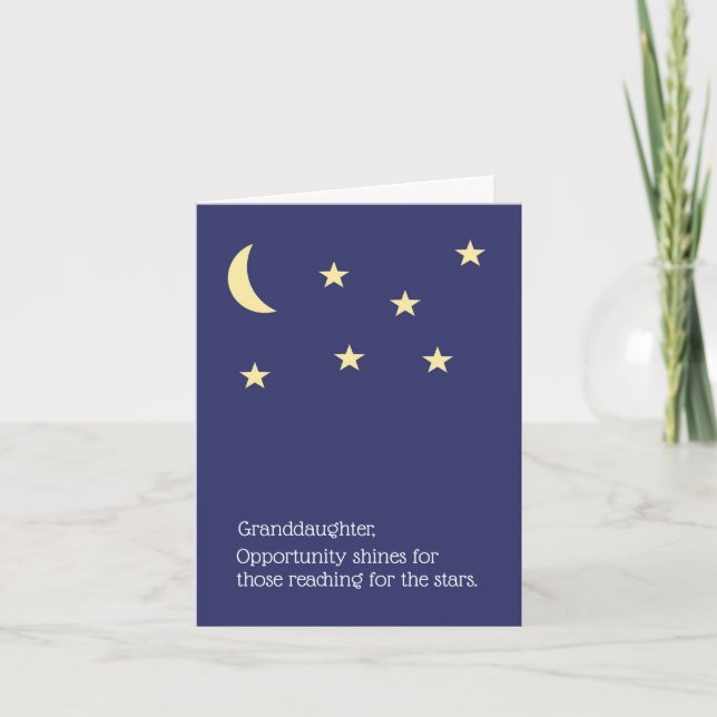 Tarjeta de graduación para nieta (Anverso)