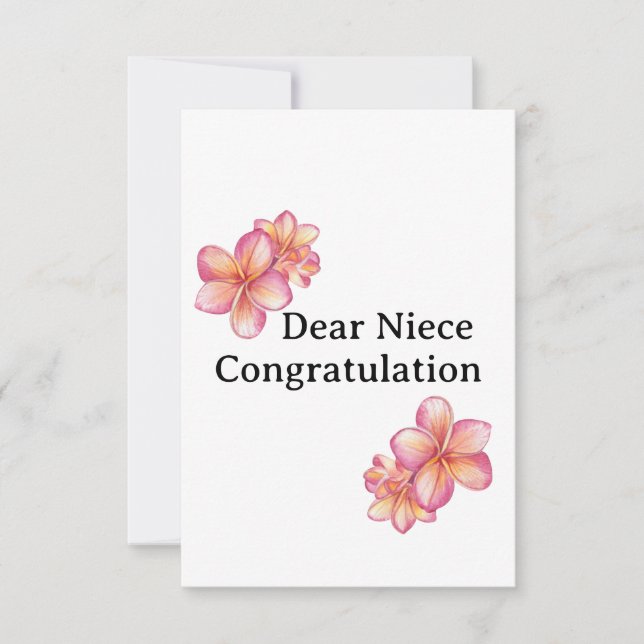 tarjeta de graduación para sobrina (Anverso)