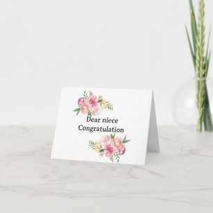 tarjeta de graduación para sobrina