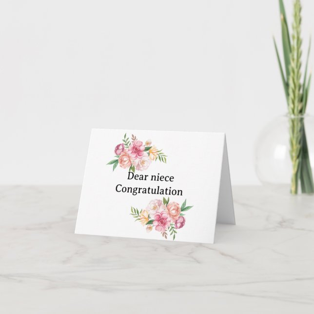 tarjeta de graduación para sobrina (Anverso)