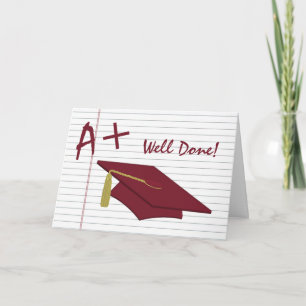 Tarjeta de graduación personalizada A+