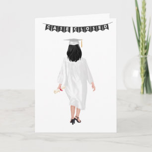 Tarjeta de graduación personalizada Chic para la f