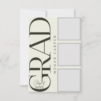 Tarjeta de graduación personalizada de clase moder