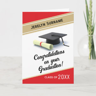 Tarjeta de graduación personalizada de felicitació