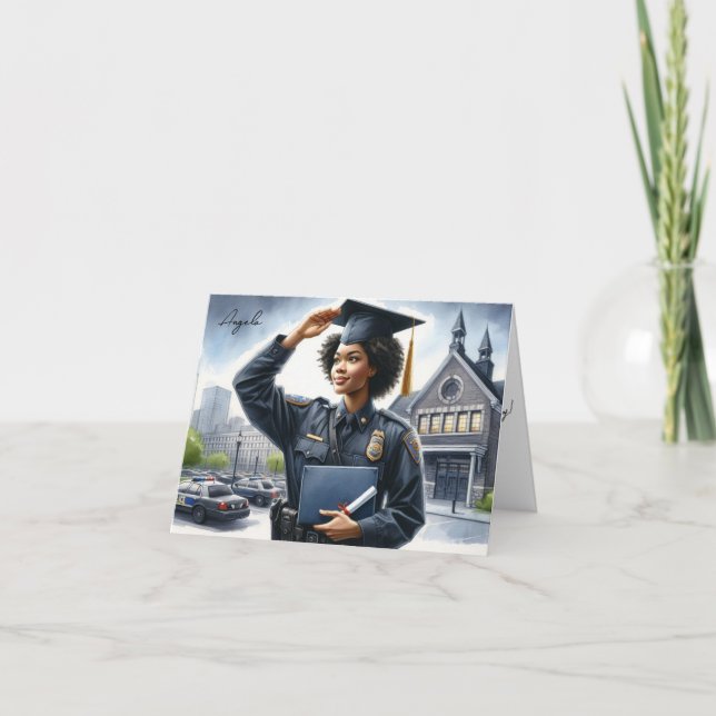 Tarjeta de graduación personalizada de la Academia (Anverso)