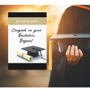 Tarjeta de graduación personalizada de licenciatur