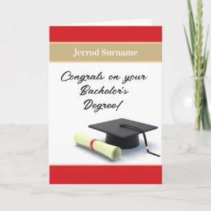 Tarjeta de graduación personalizada de licenciatur