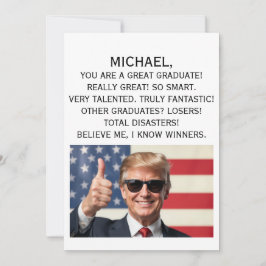 Tarjeta de graduación personalizada de Trump, cump