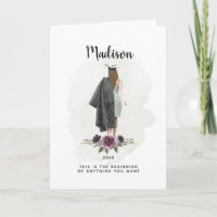 Tarjeta de graduación personalizada para ella
