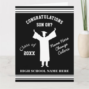 Tarjeta de graduación personalizada para su hijo, 