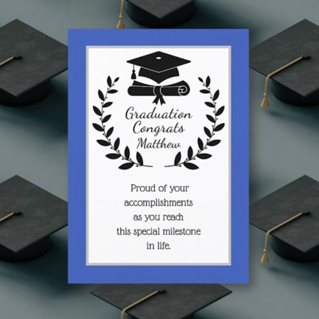 Tarjeta de graduación personalizada y clásica de f (Subido por el creador)