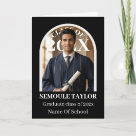 Tarjeta de graduación PhotoPop Arco Afroamericana 