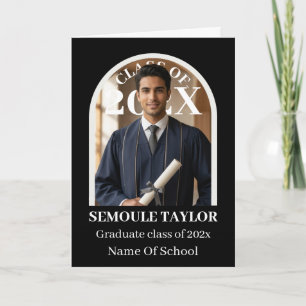 Tarjeta de graduación PhotoPop Arco Afroamericana