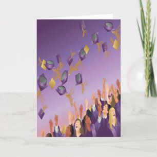 Tarjeta de graduación-púrpura