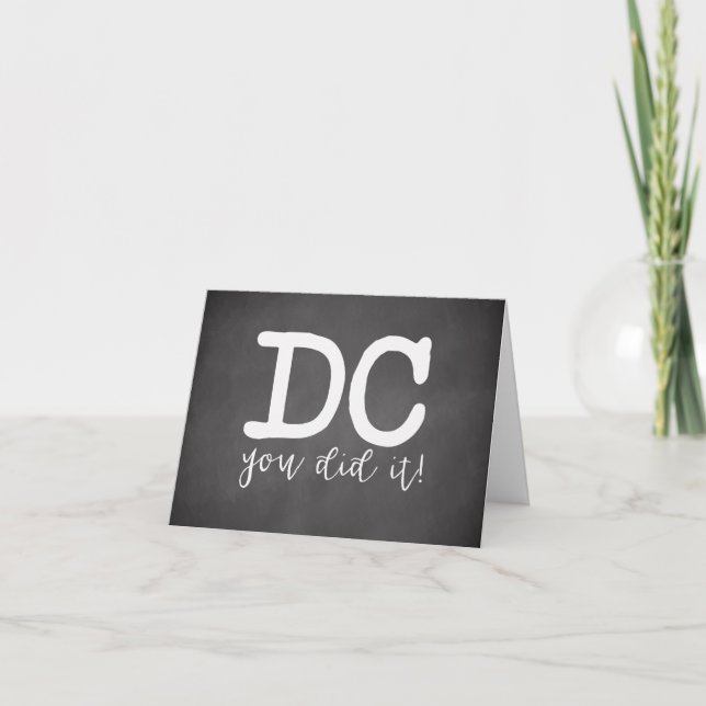 Tarjeta de graduación quiropráctica, tarjeta de gr (Anverso)