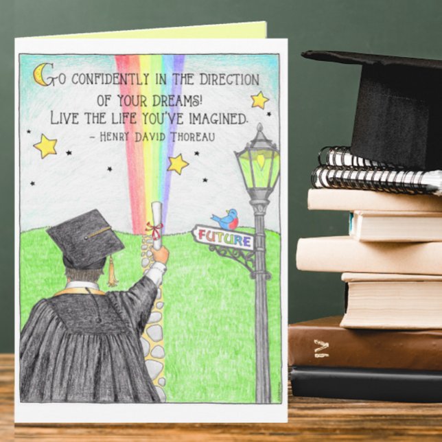 Tarjeta de graduación Rainbow con confianza (Subido por el creador)
