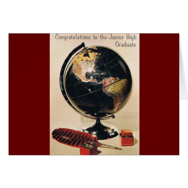 Tarjeta de graduación retro (Anverso (Horizontal))