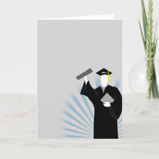 Tarjeta de graduación simple - en blanco