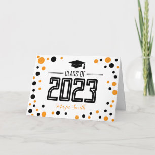 Tarjeta de graduación simple y moderna de color am