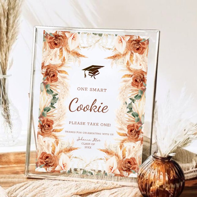 Tarjeta de graduación Smart Cookie | Boho Terracot (Subido por el creador)