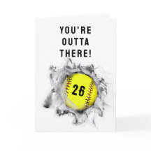 Tarjeta de graduación Softball