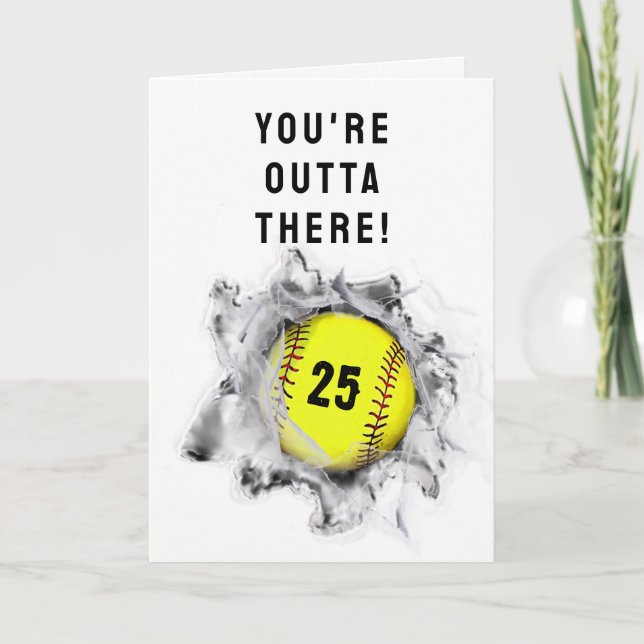 Tarjeta de graduación Softball (Anverso)