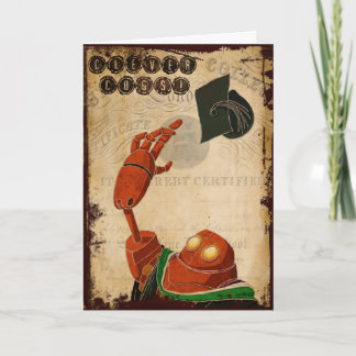 Tarjeta de graduación Steampunk