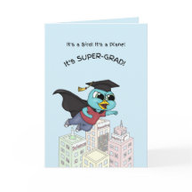 Tarjeta de graduación Super Grad Bluebird