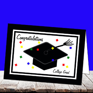 Tarjeta de graduación universitaria