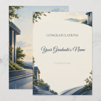 Tarjeta de graduación universitaria del hijo