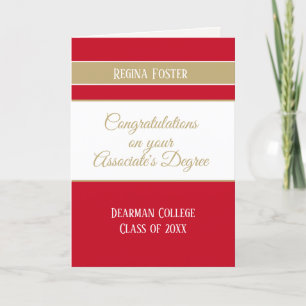 Tarjeta de graduación universitaria del personaliz