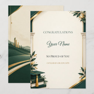 Tarjeta de graduación universitaria para hijo mode
