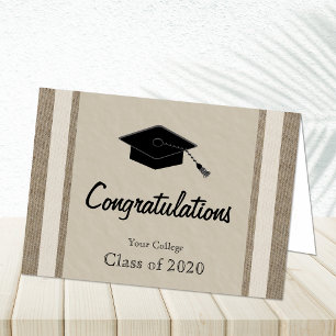 Tarjeta de graduación universitaria personalizada