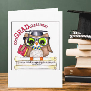 Tarjeta de Graduación Wise Owl