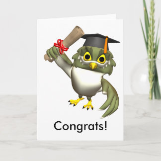 Tarjeta de graduación y sello postal de correspond