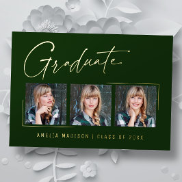 Tarjeta de graduado de escritura de tinta única mí