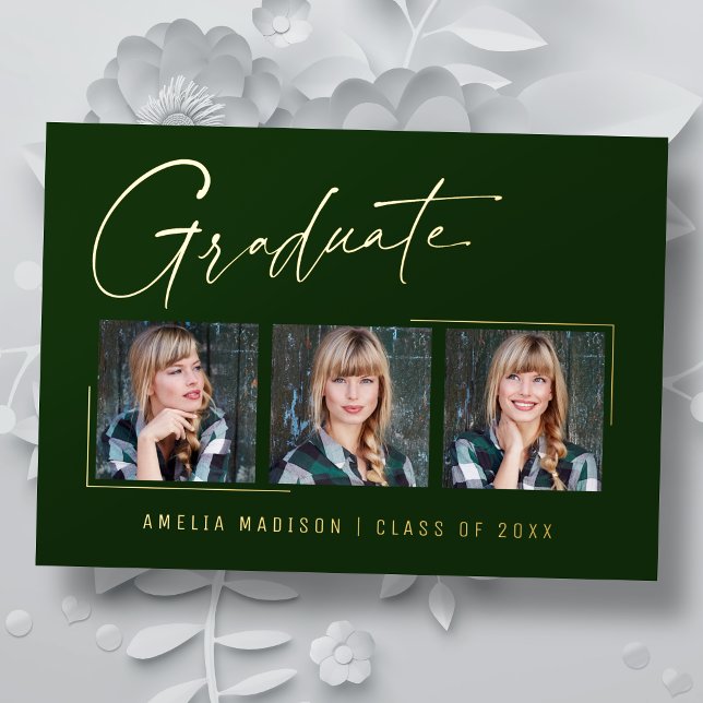 Tarjeta de graduado de escritura de tinta única mí (Subido por el creador)